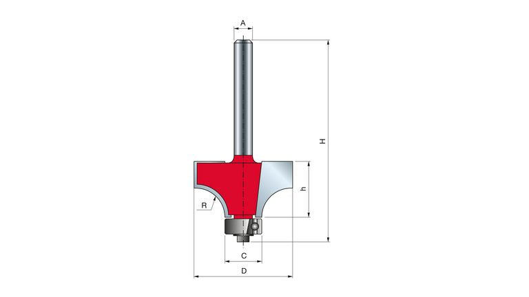Freud rounding bit radius 3mm