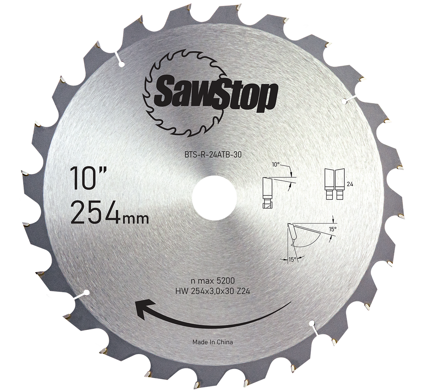 SawStop Kreissägeblatt HW 254x3,0x30 W24