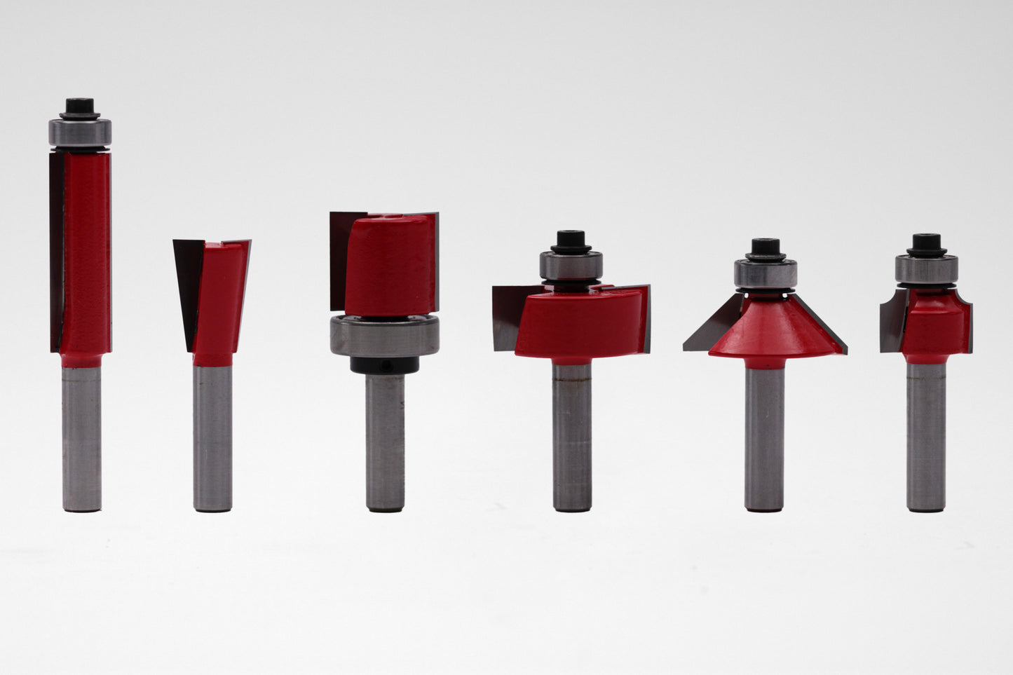 Freud professional router bit set of 6 with 8 mm shaft
