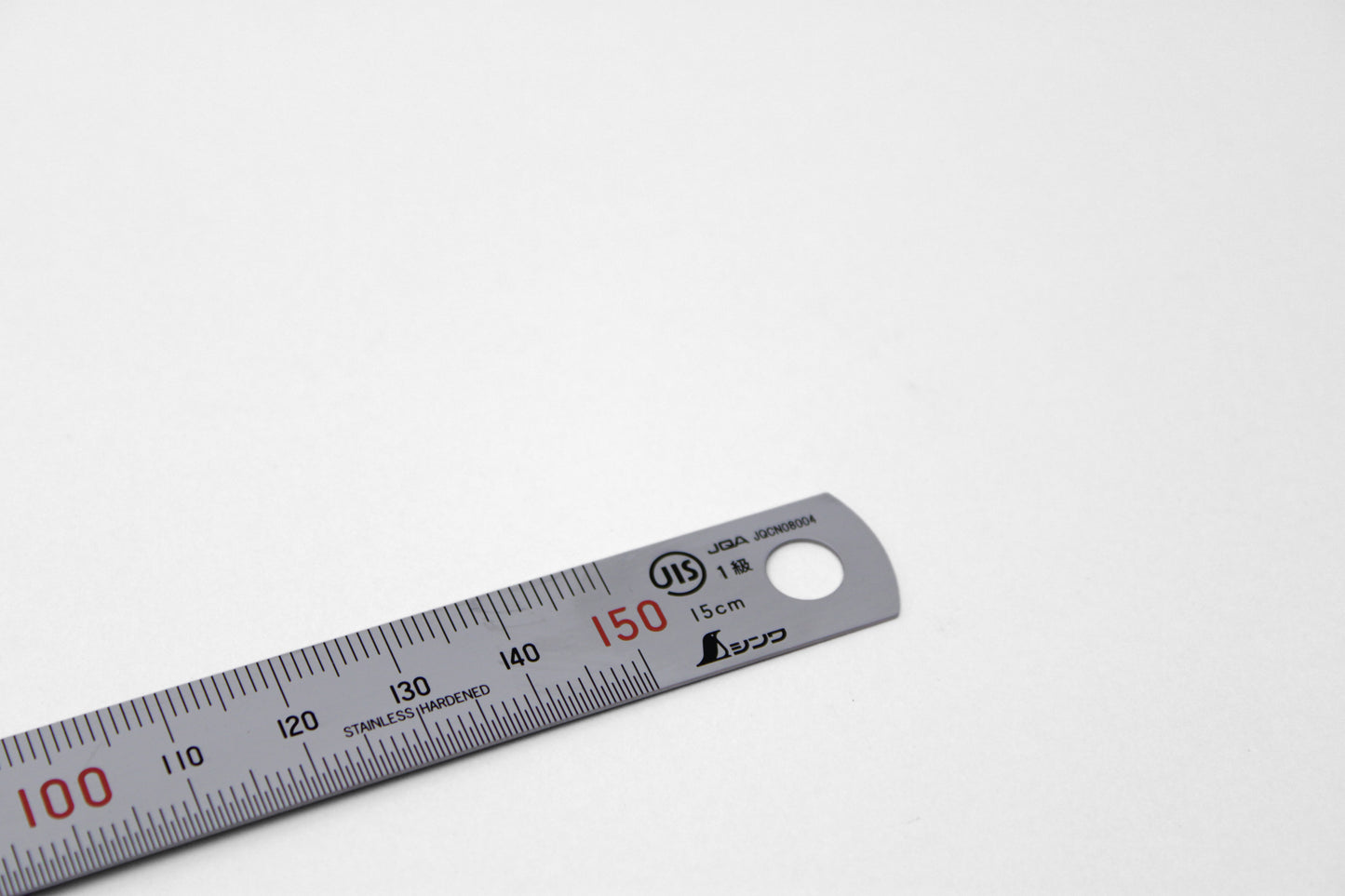 Shinwa steel ruler with stop 150mm