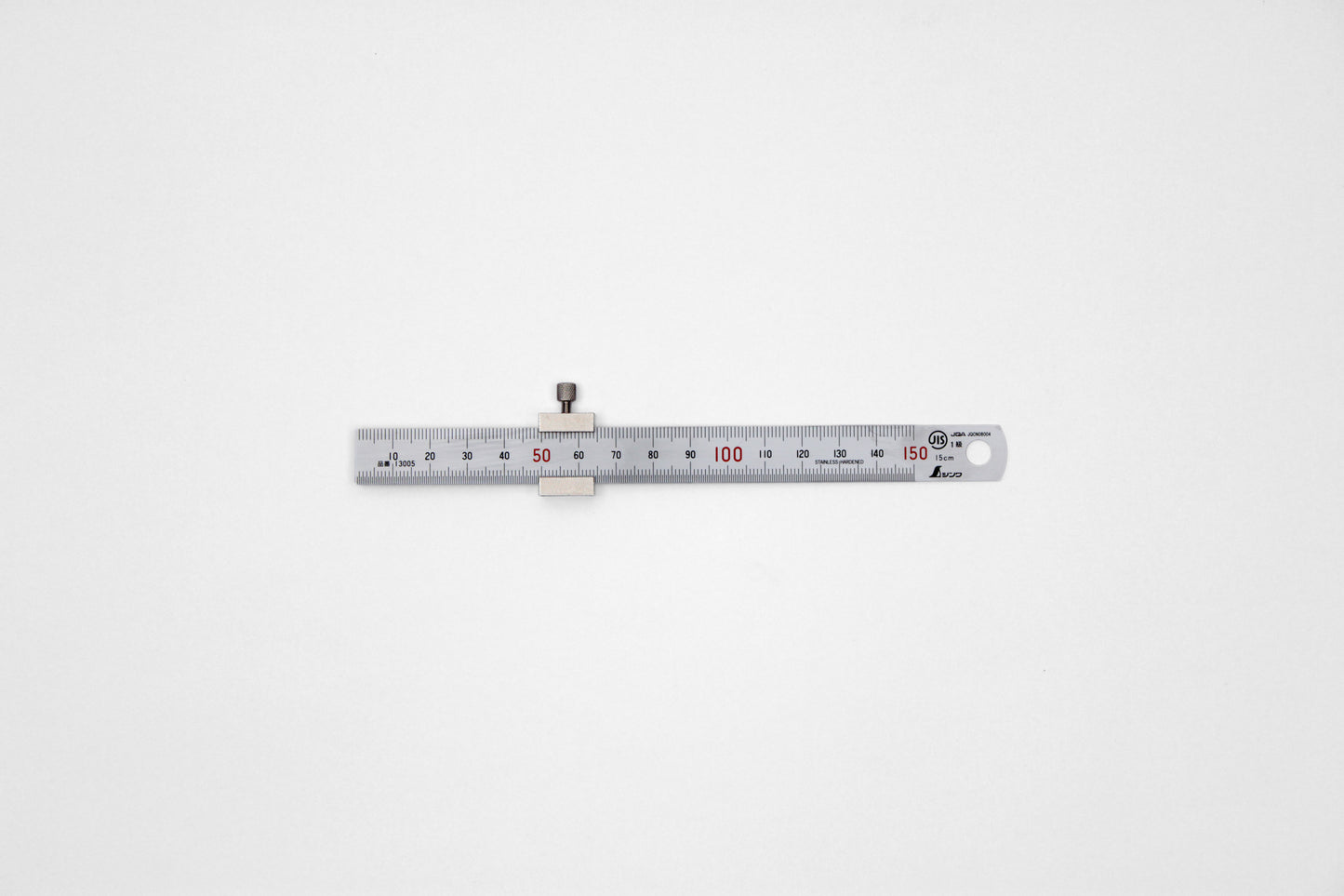 Shinwa steel ruler with stop 150mm