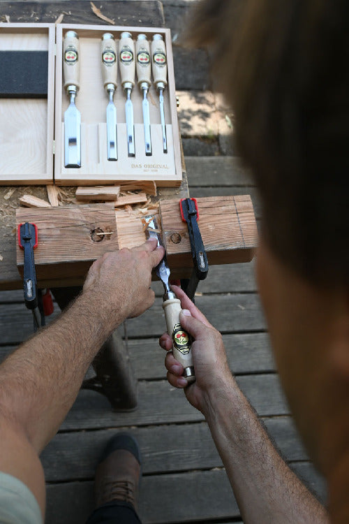 Kirschen Stechbeitel 6er Set im Holzkasten