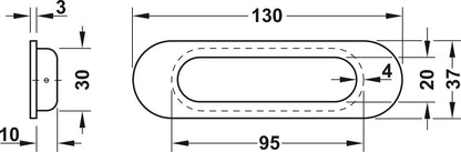 Muschelgriff Schwarz