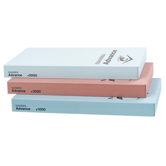 Naniwa Advance 3er Set 1000, 3000, 5000 und gratis Abrichtblock