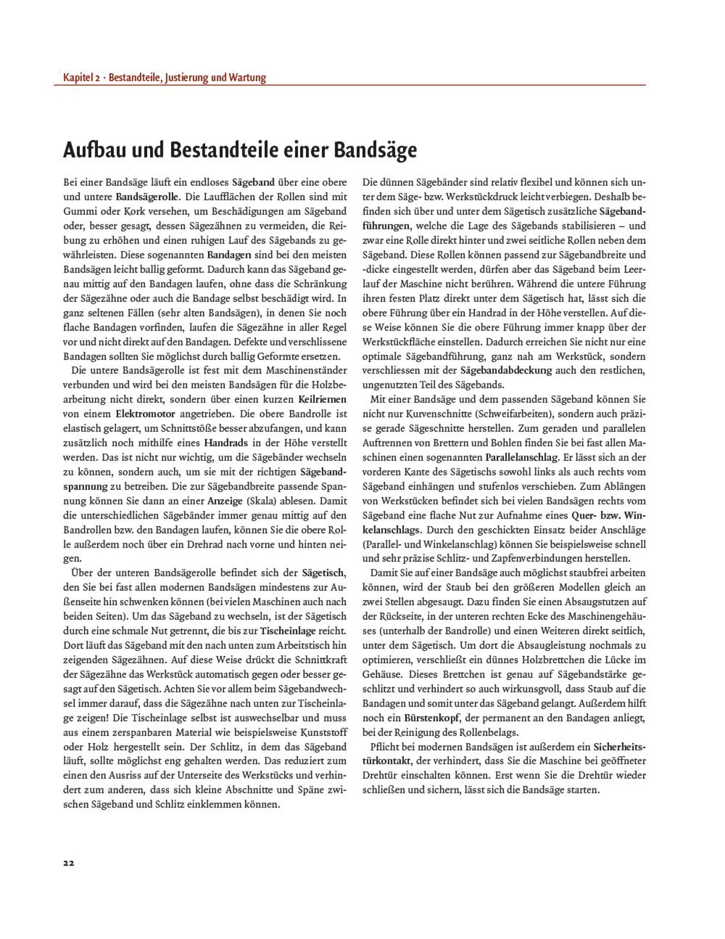 Buch „Stationärmaschinen Bandsäge" von Guido Henn