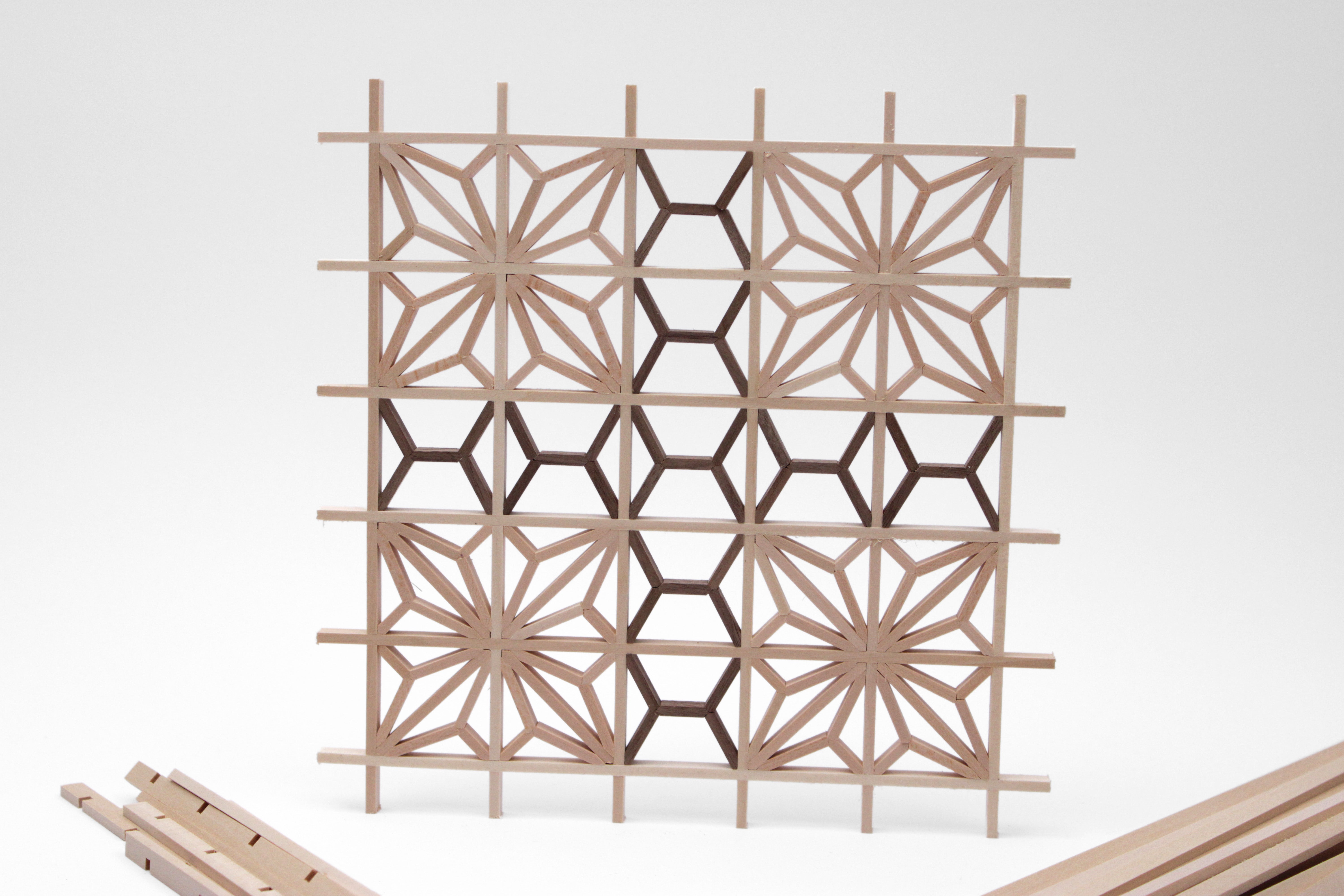 Kumiko grid 5x5 including blank strips – Ricker-Bau-Tools GmbH